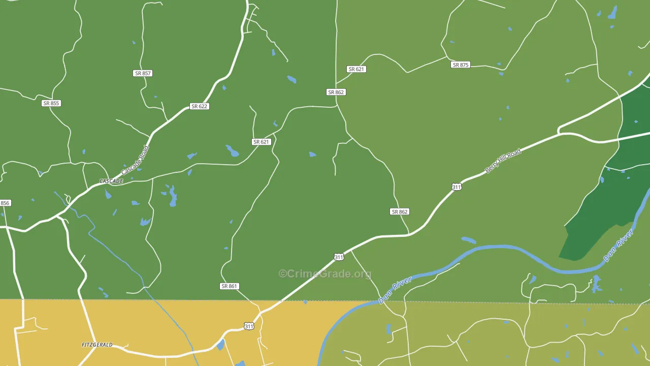 Leaksville Junction, VA Map of Theft Rates