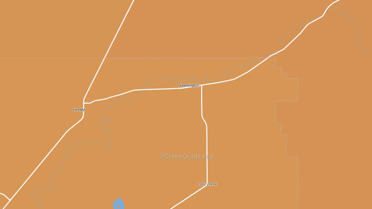 Leamington, UT Map of Theft Rates