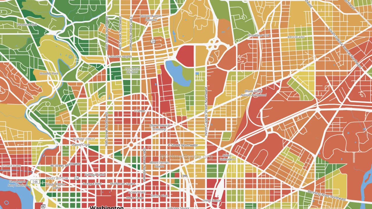 Ledroit Park, Washington, DC Map of Theft Rates