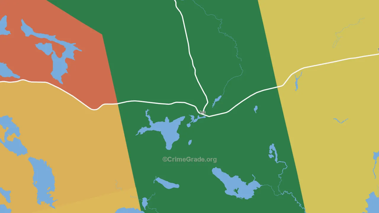 Lee, ME Map of Theft Rates