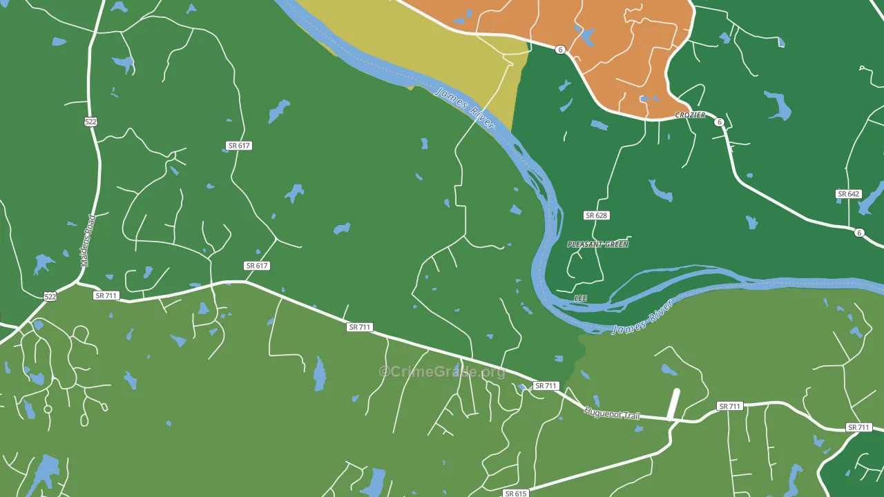 Lee, VA Map of Theft Rates