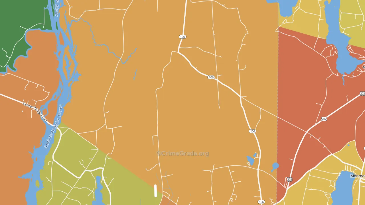 Leeds, ME Map of Theft Rates