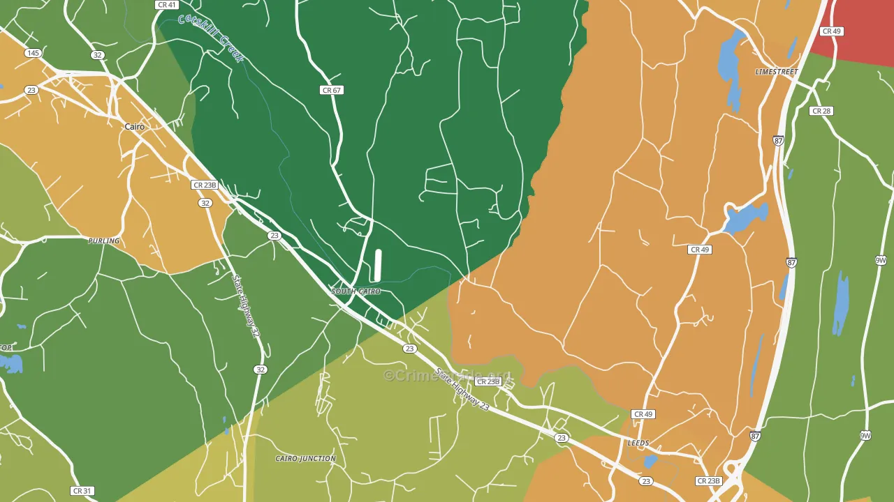 Leeds, NY Map of Theft Rates