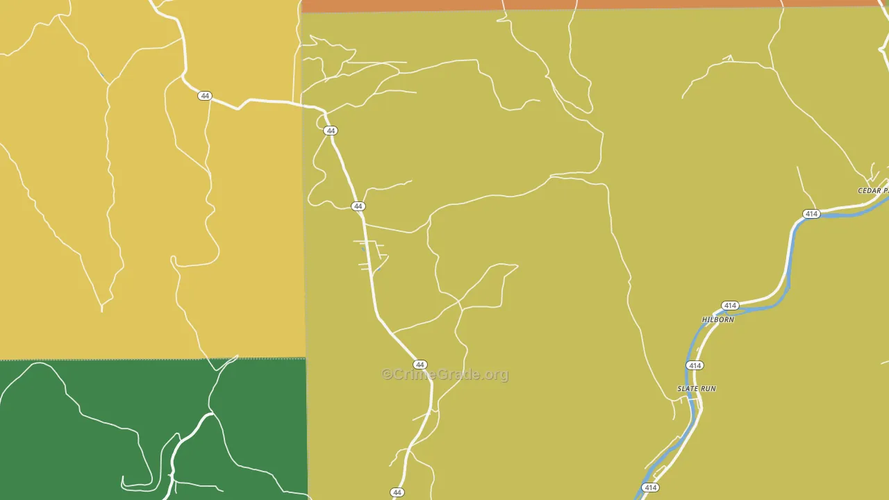 Leetonia, PA Map of Theft Rates