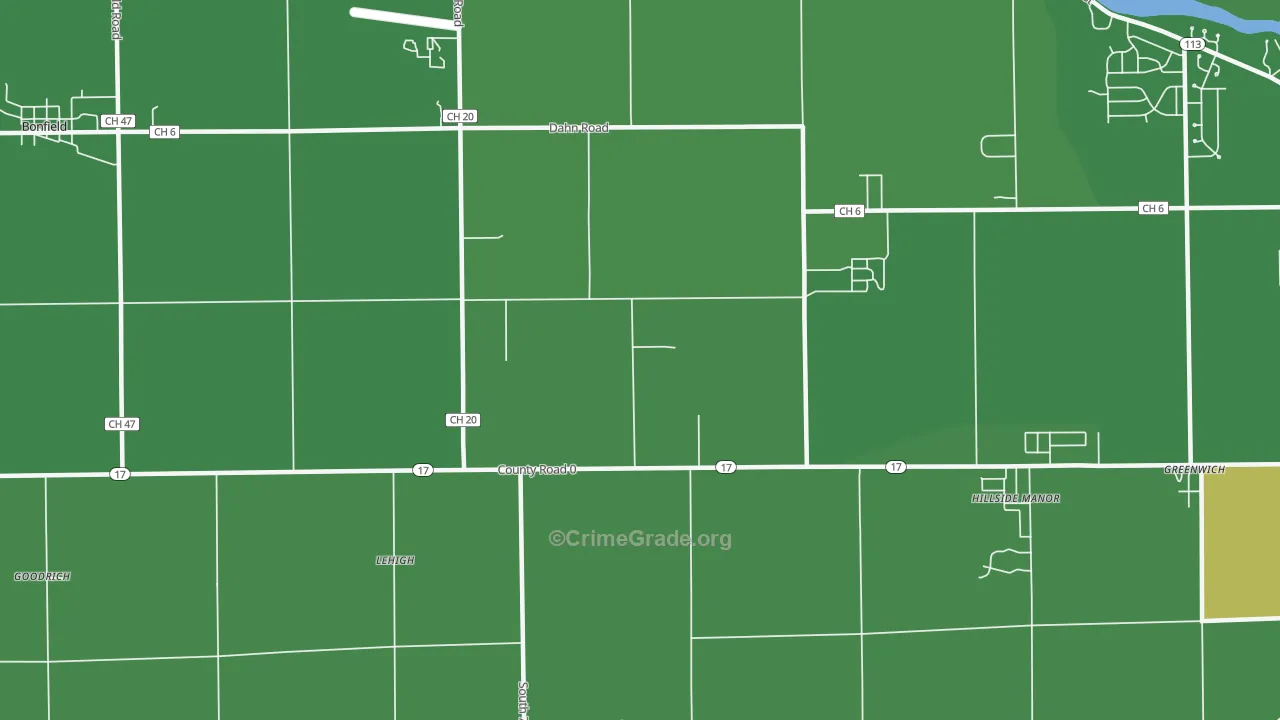 Lehigh, IL Map of Theft Rates