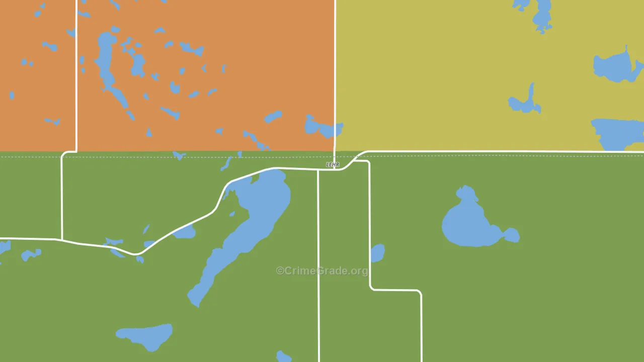 Lehr, ND Map of Theft Rates