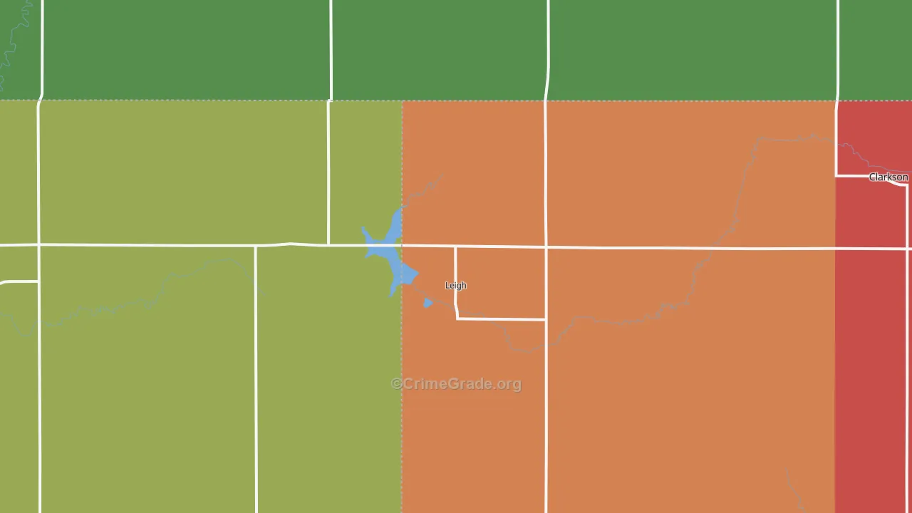 Leigh, NE Map of Theft Rates