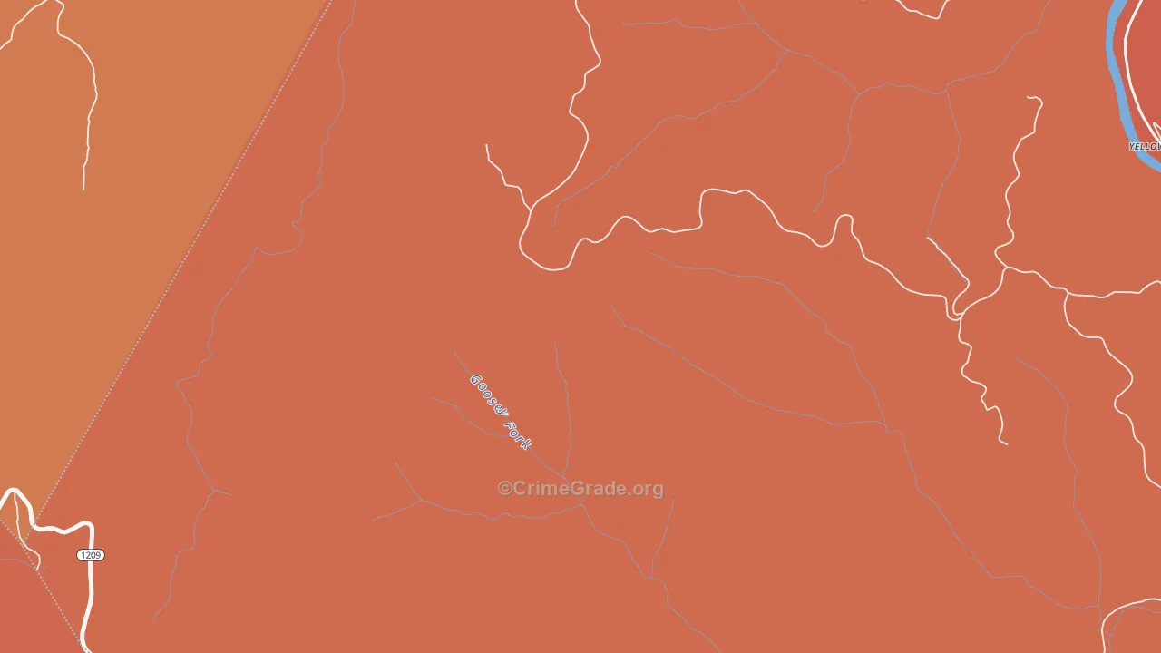 Leighton, KY Map of Theft Rates