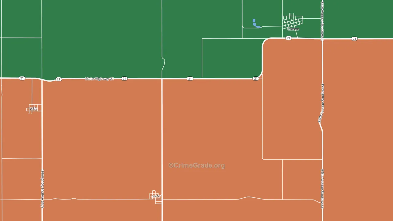 Leith, ND Map of Theft Rates