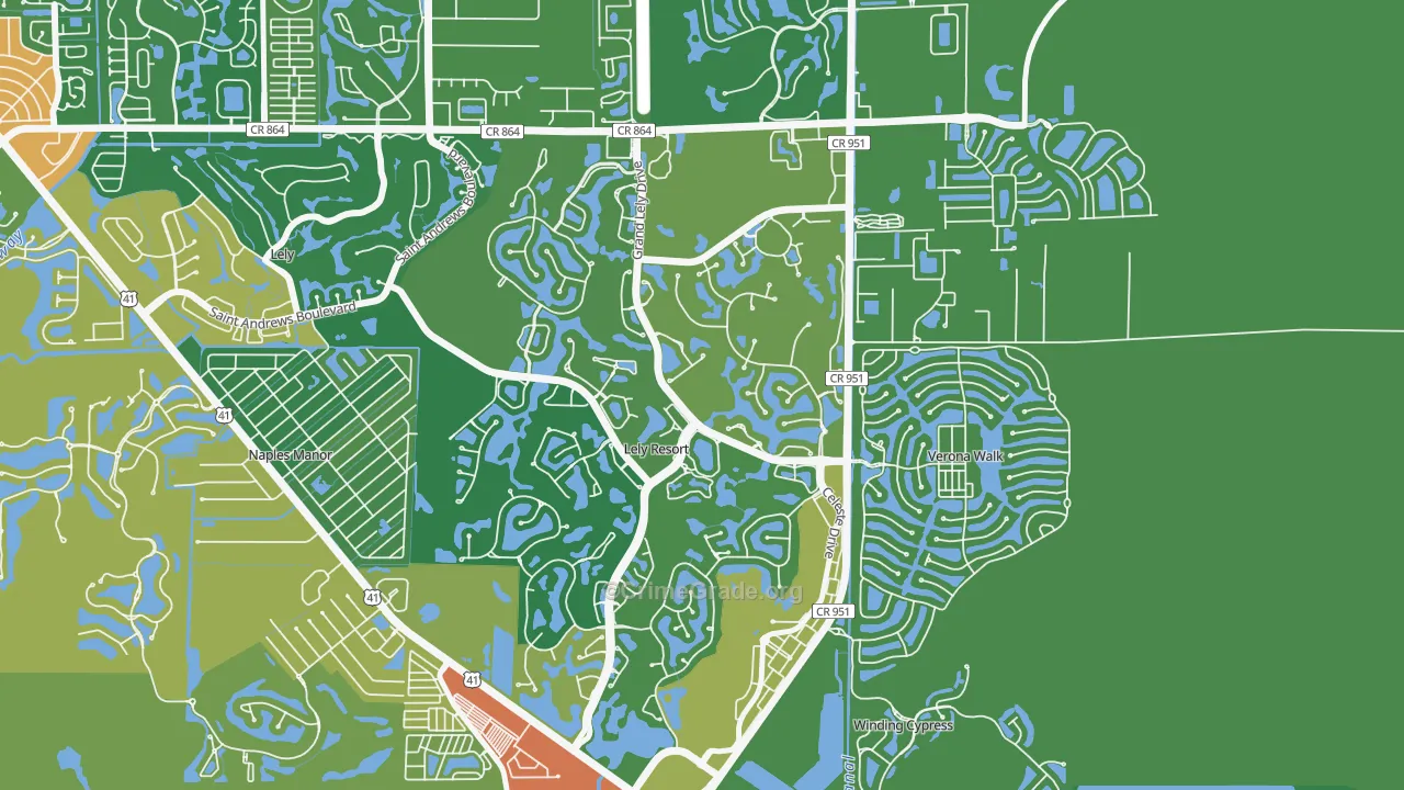 Lely Resort, Naples, FL Map of Theft Rates