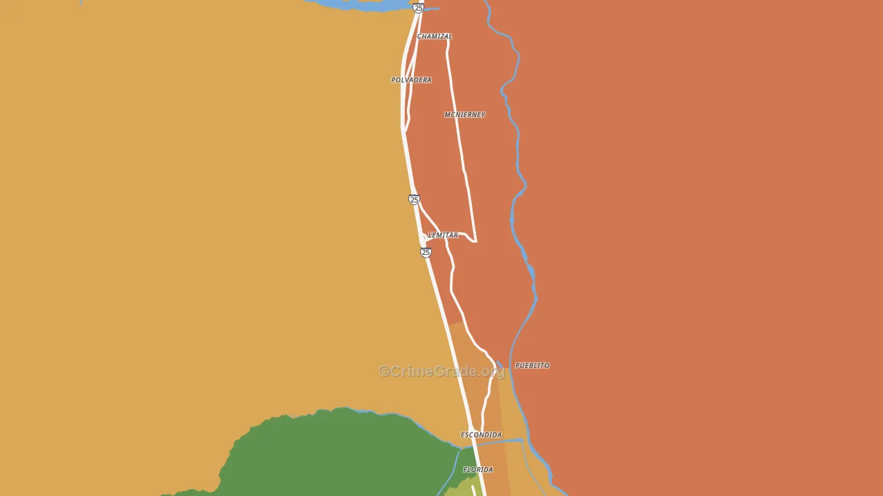 Lemitar, NM Map of Theft Rates