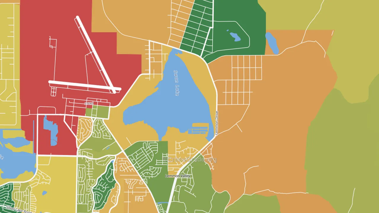 Lemmon Valley, NV Map of Theft Rates