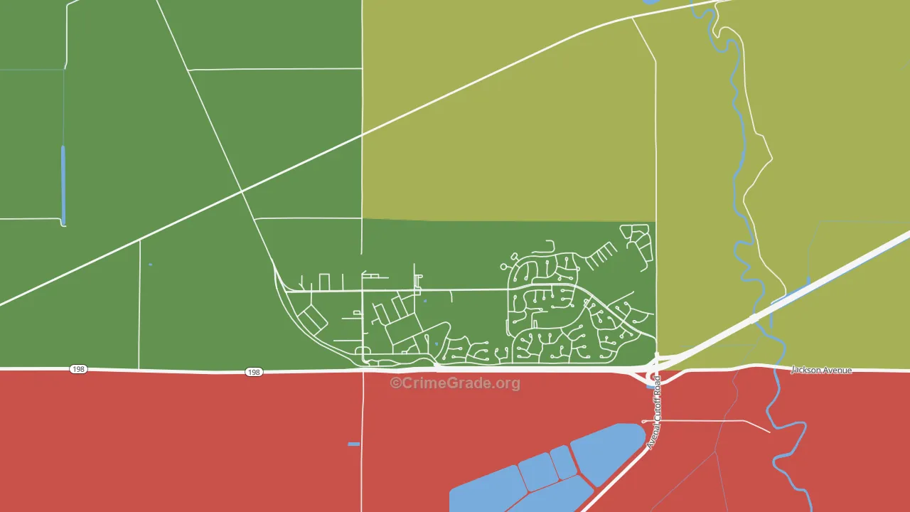 Lemoore Station, CA Map of Theft Rates