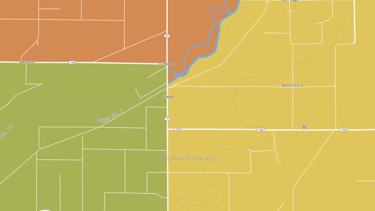 Lennie, AR Map of Theft Rates