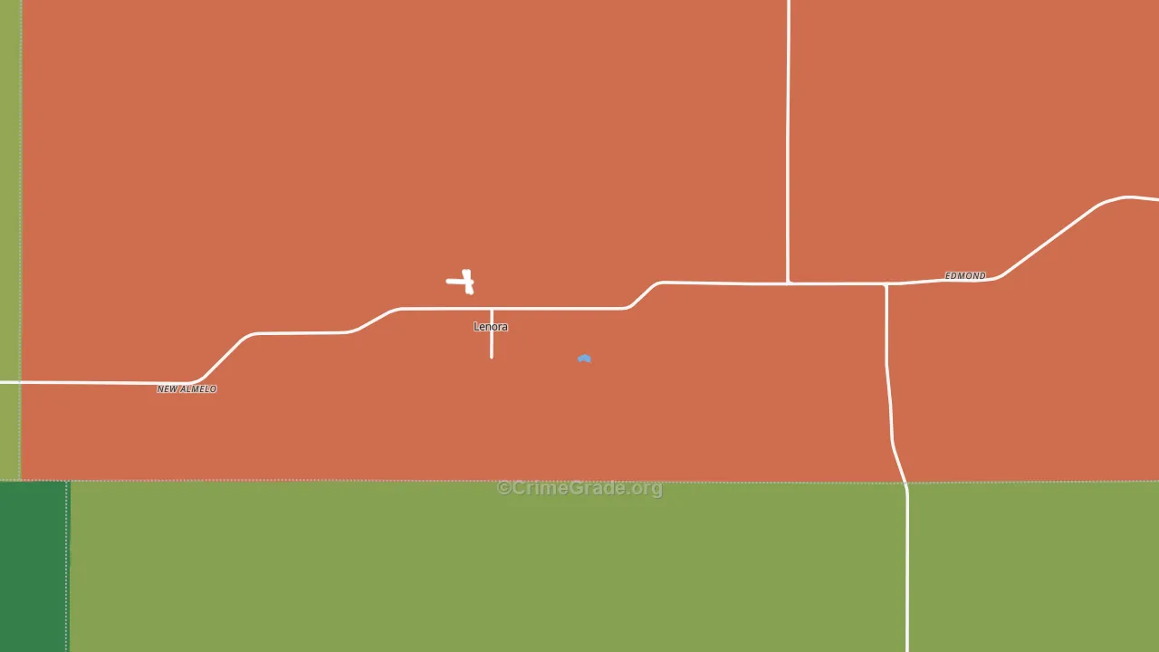 Lenora, KS Map of Theft Rates