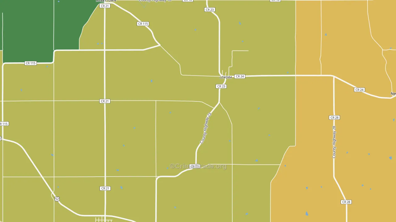 Lenora, MN Map of Theft Rates