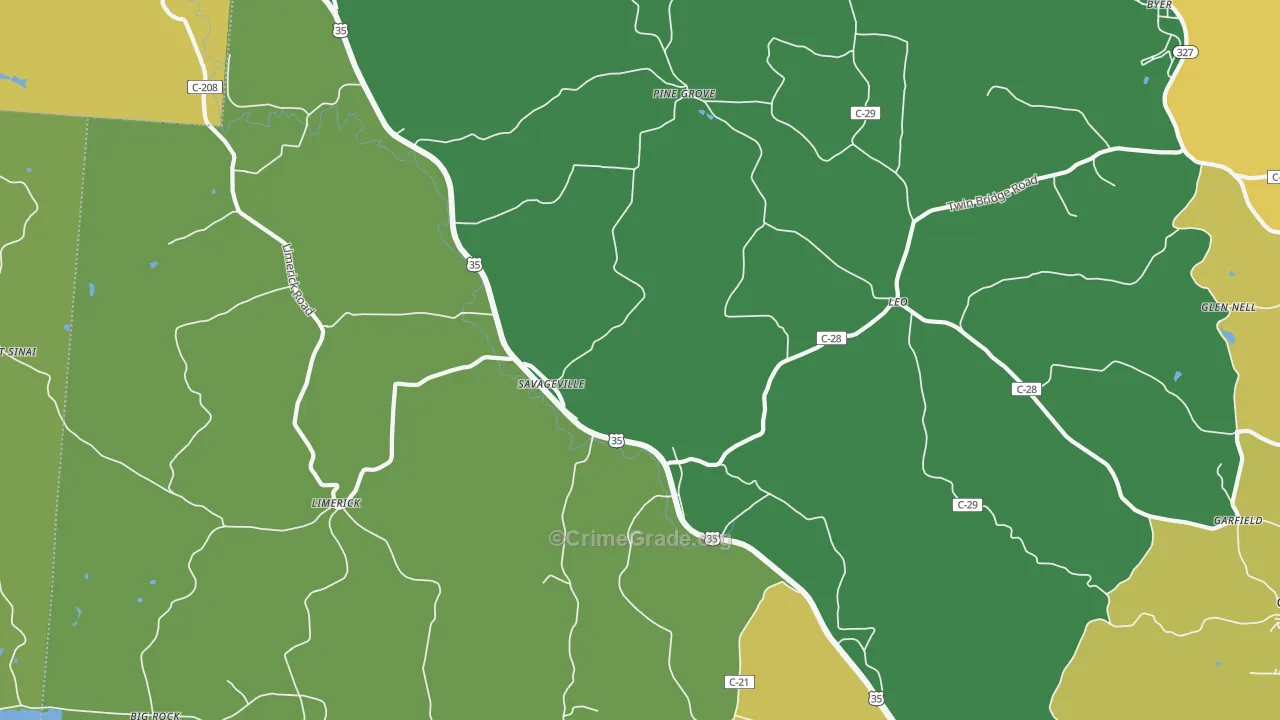 Leo, OH Map of Theft Rates