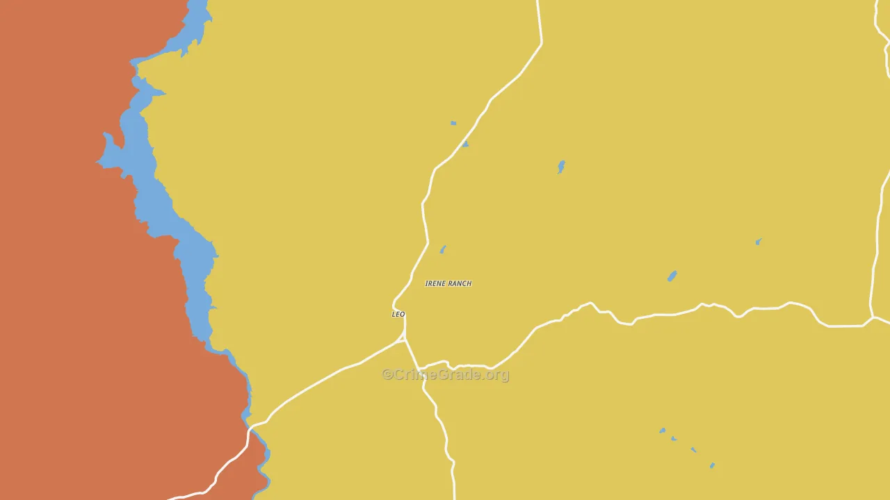 Leo, WY Map of Theft Rates