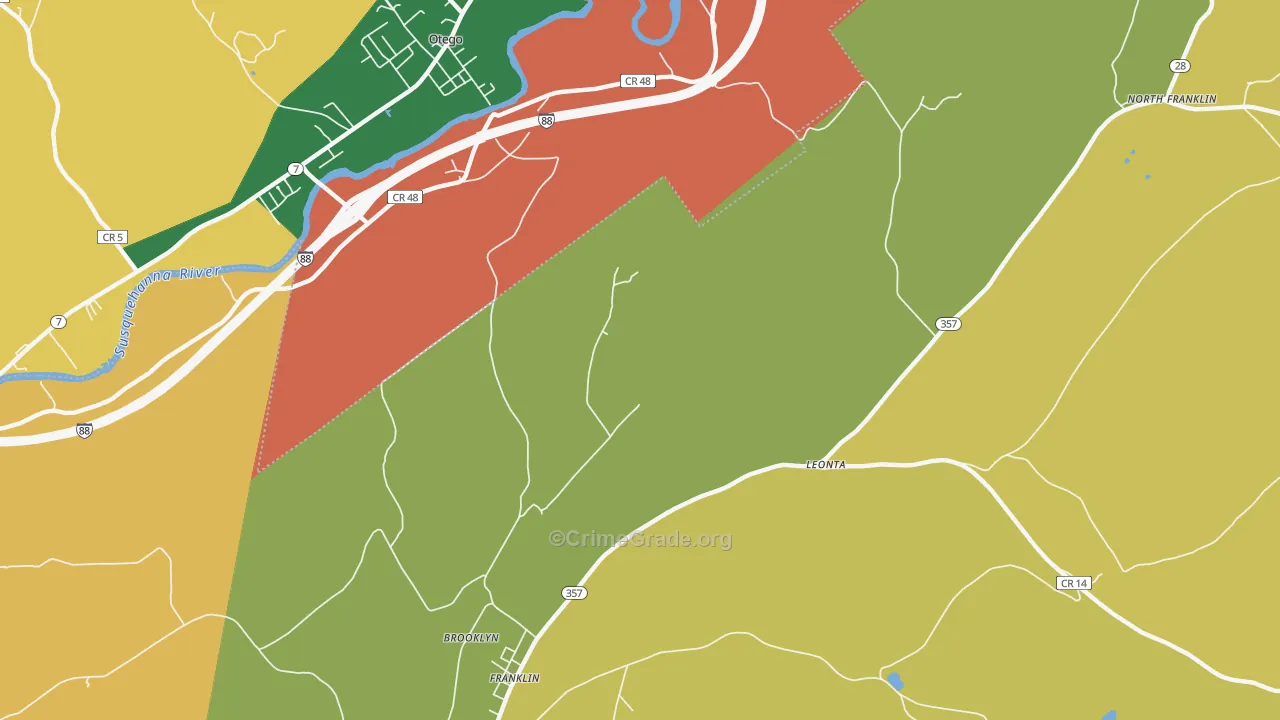 Leonta, NY Map of Theft Rates