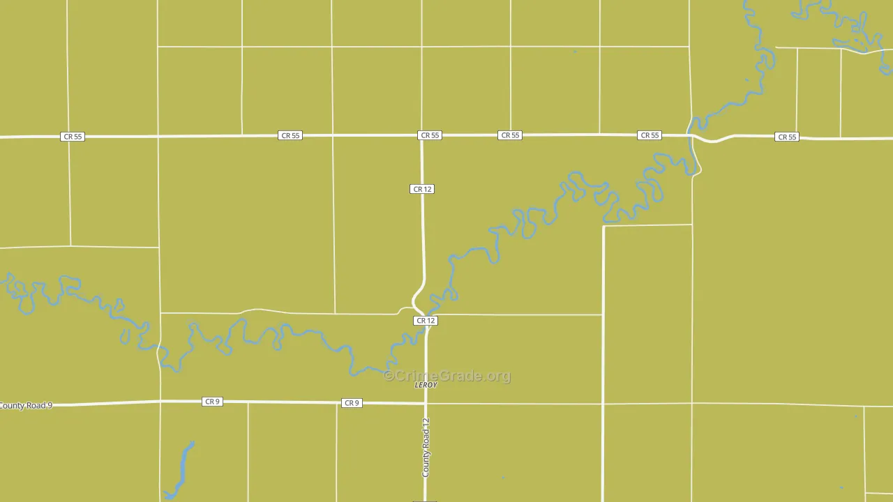 Leroy, ND Map of Theft Rates