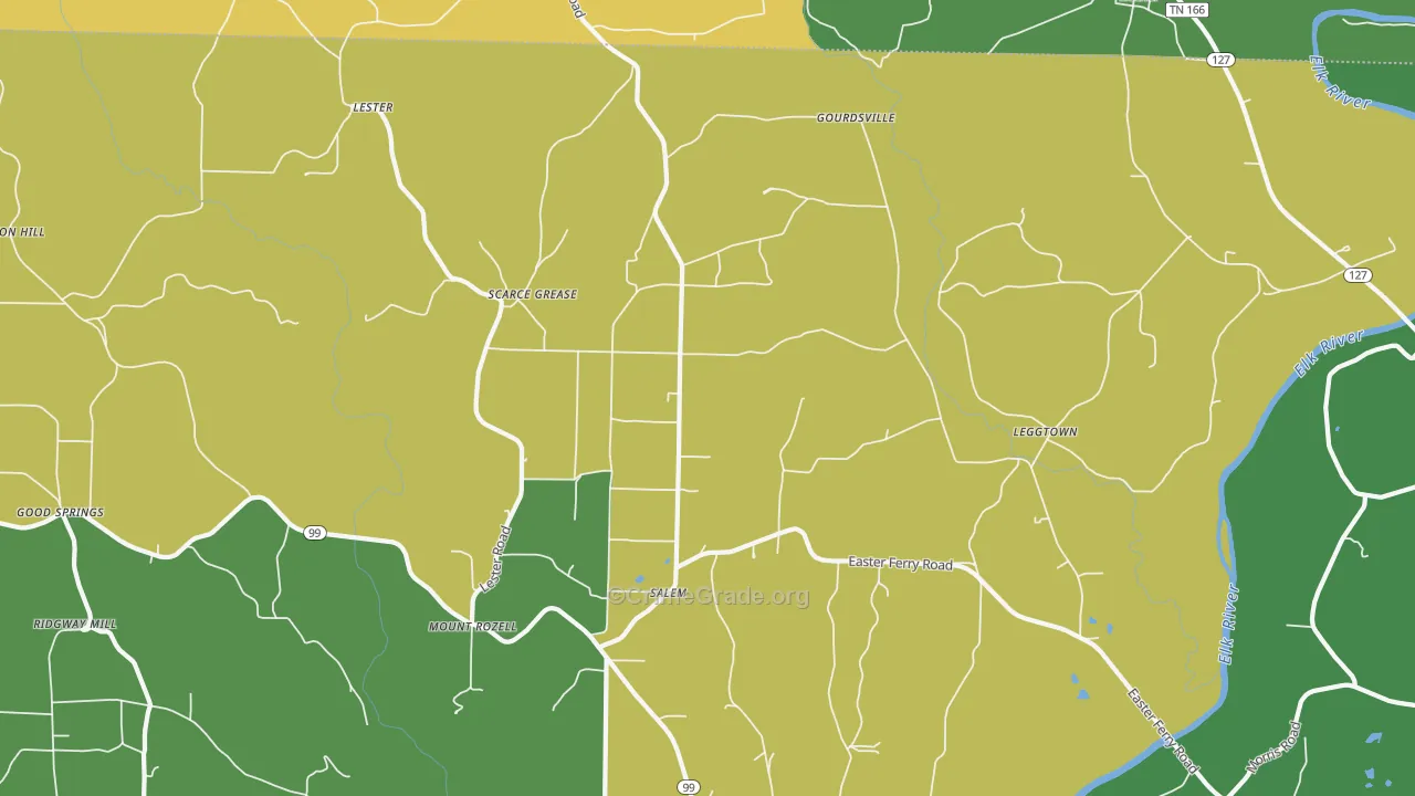 Lester, AL Map of Theft Rates