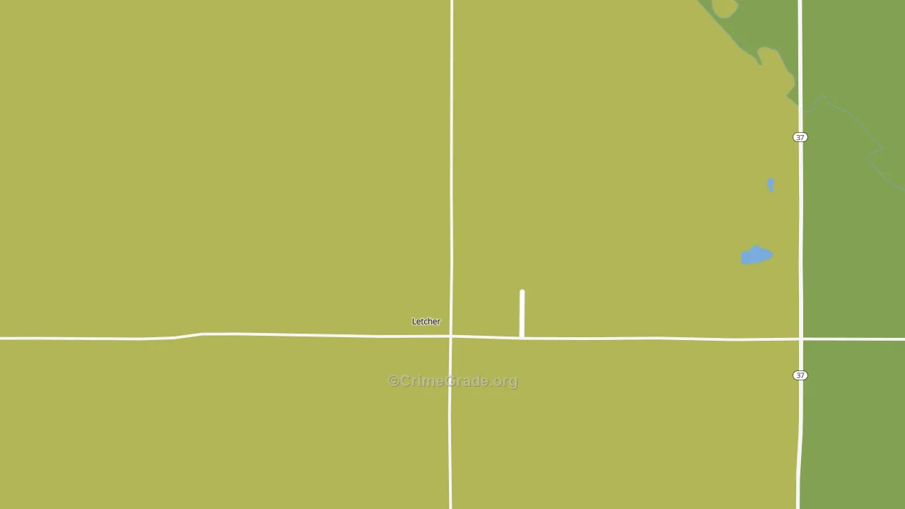 Letcher, SD Map of Theft Rates