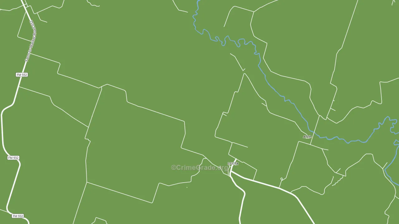 Levita, TX Map of Theft Rates