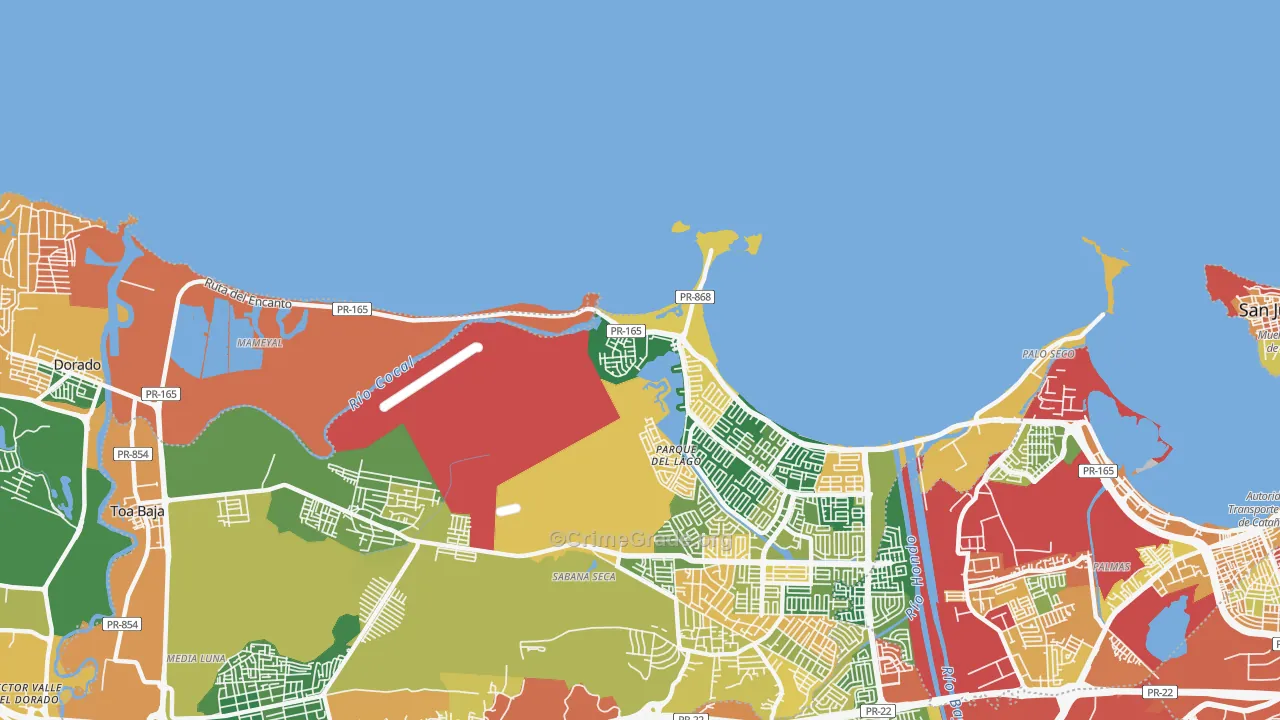 Levittown, PR Map of Theft Rates