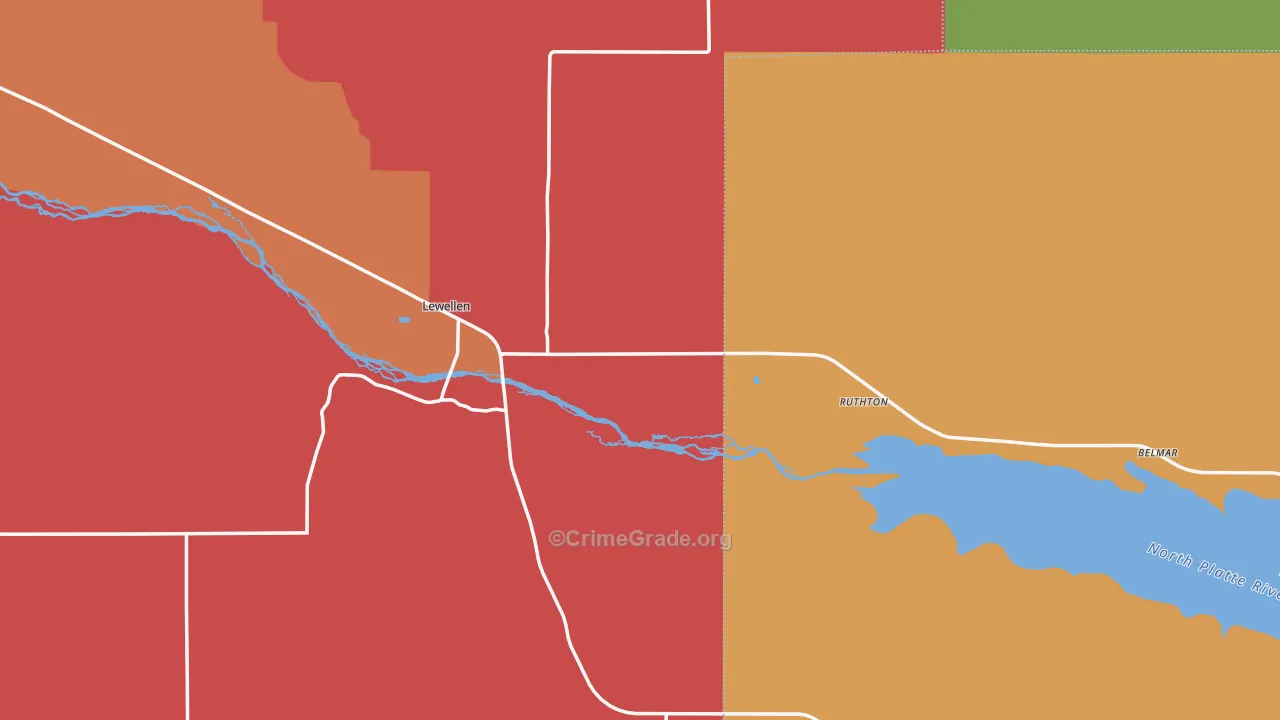 Lewellen, NE Map of Theft Rates