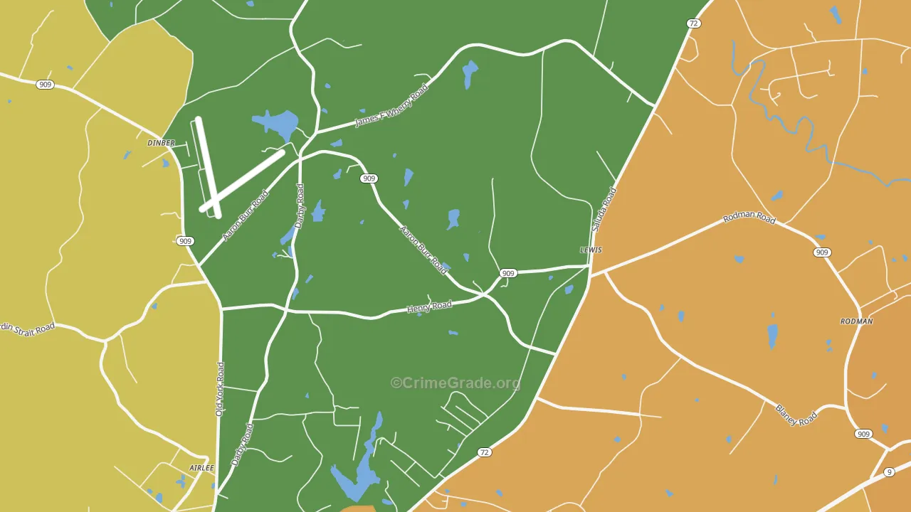Lewis, SC Map of Theft Rates