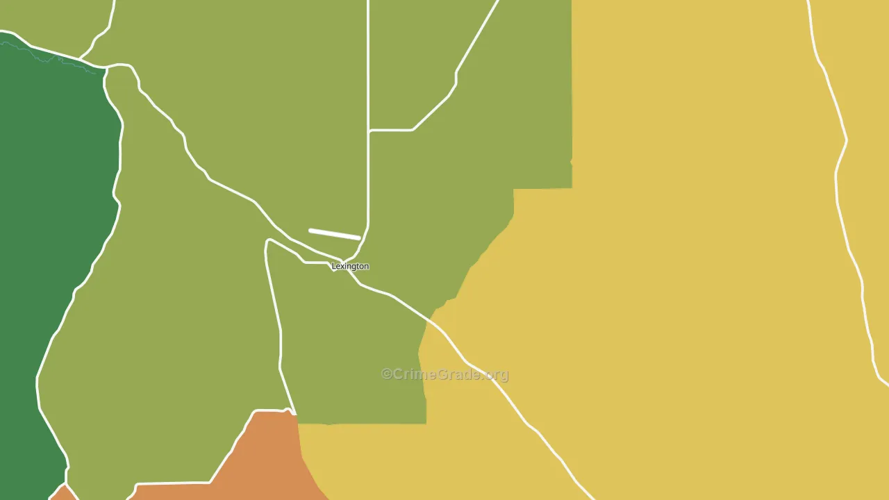 Lexington, OR Map of Theft Rates