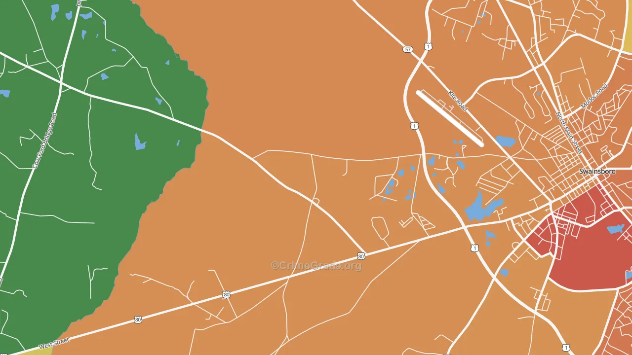 Lexsy, GA Map of Theft Rates