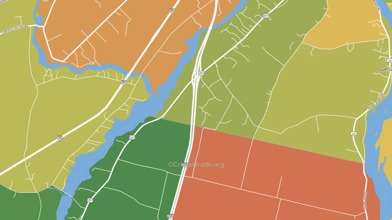 Libby Hill, ME Map of Theft Rates