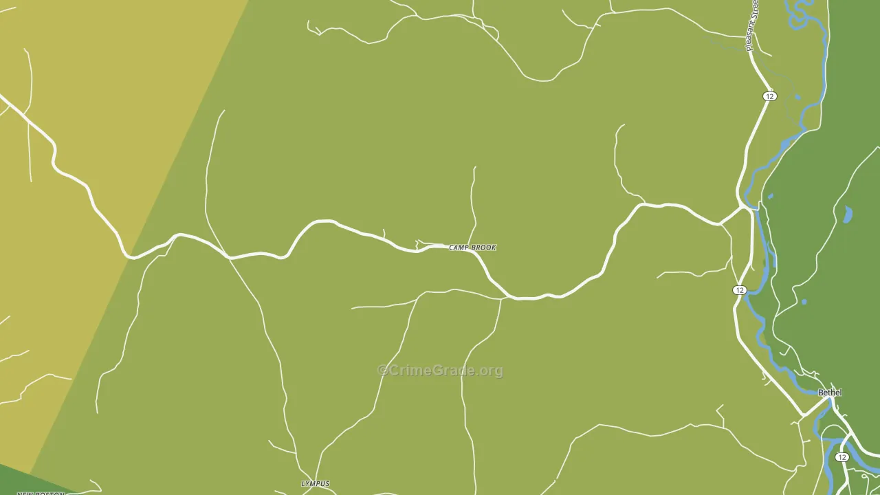 Lilliesville, VT Map of Theft Rates