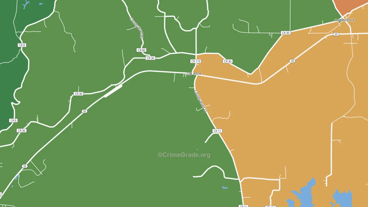 Lim Rock, AL Map of Theft Rates