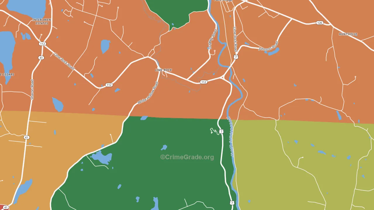 Lime Rock, CT Map of Theft Rates