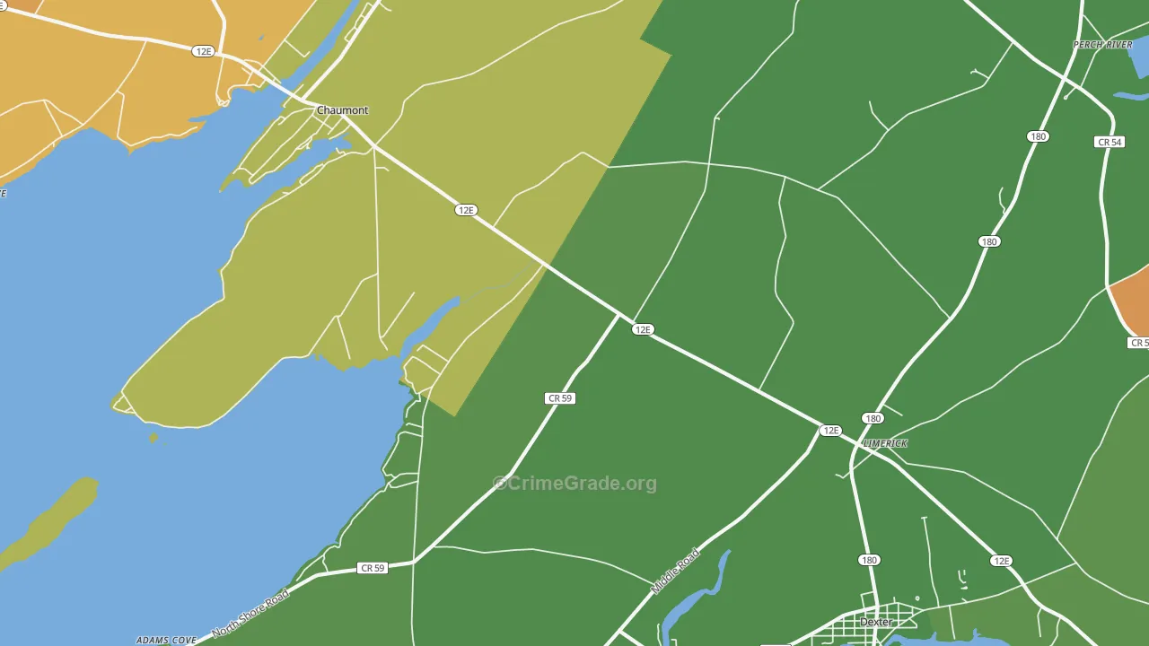 Limerick, NY Map of Theft Rates