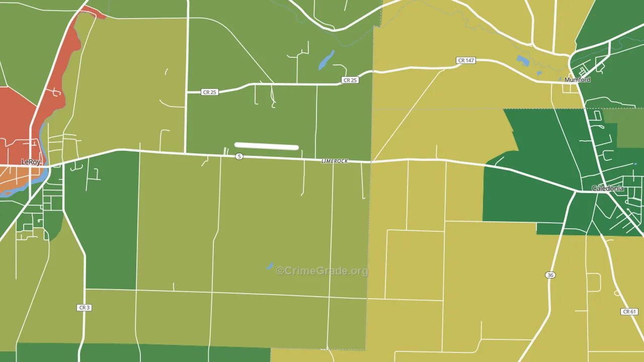 Limerock, NY Map of Theft Rates