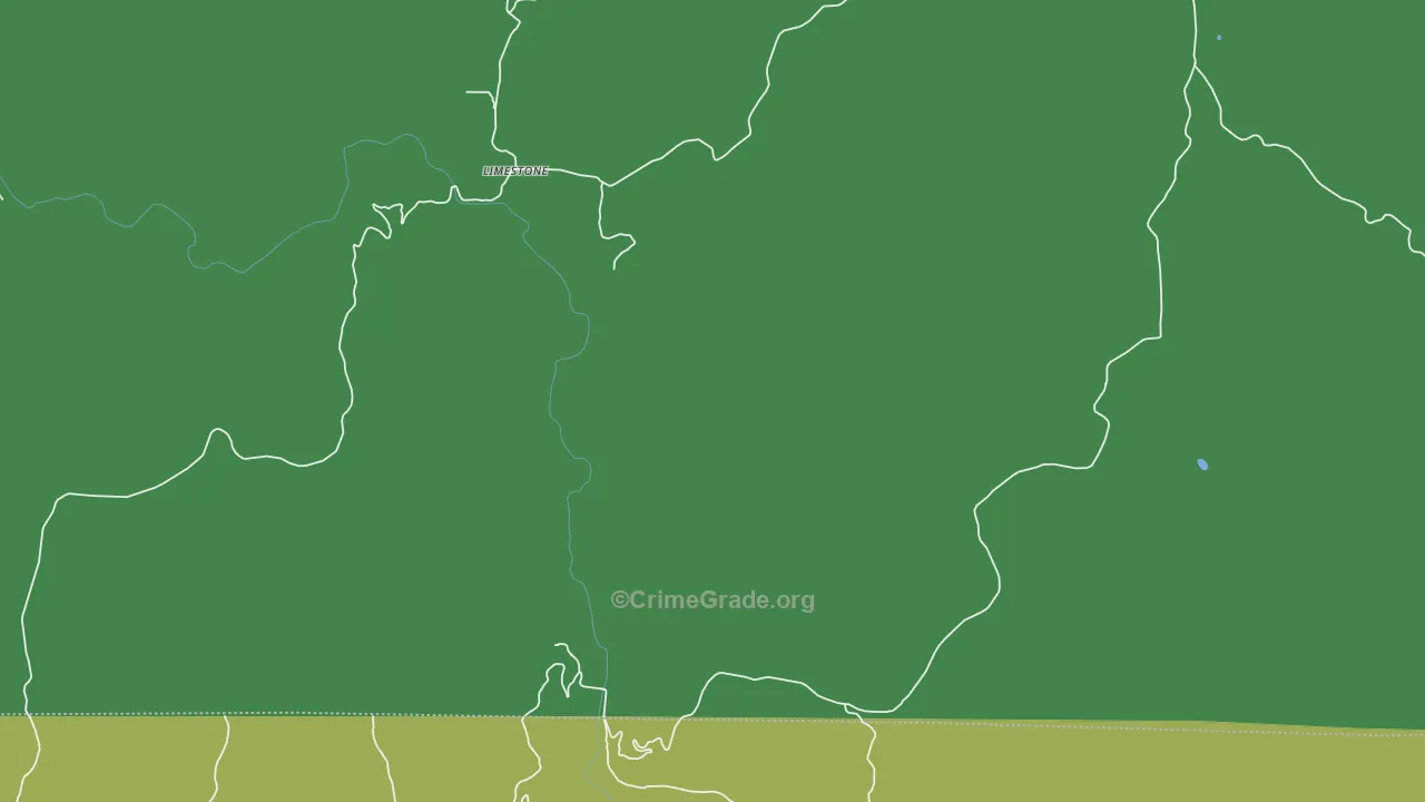 Limestone, AR Map of Theft Rates