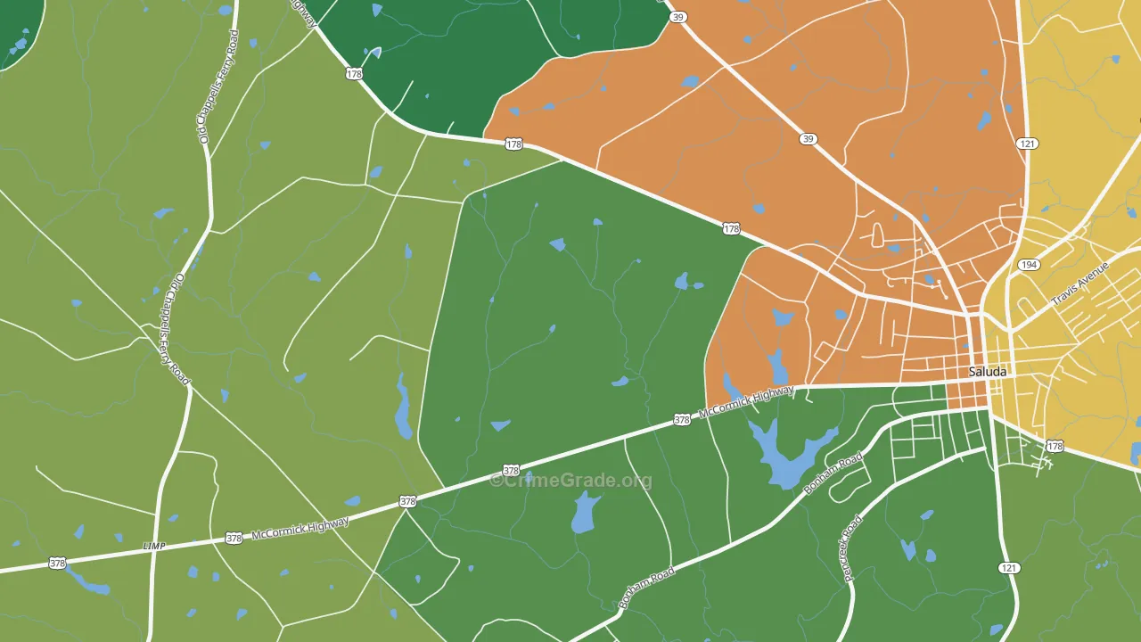 Limp, SC Map of Theft Rates