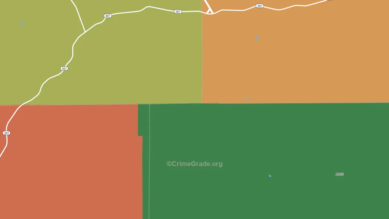 Linch, WY Map of Theft Rates