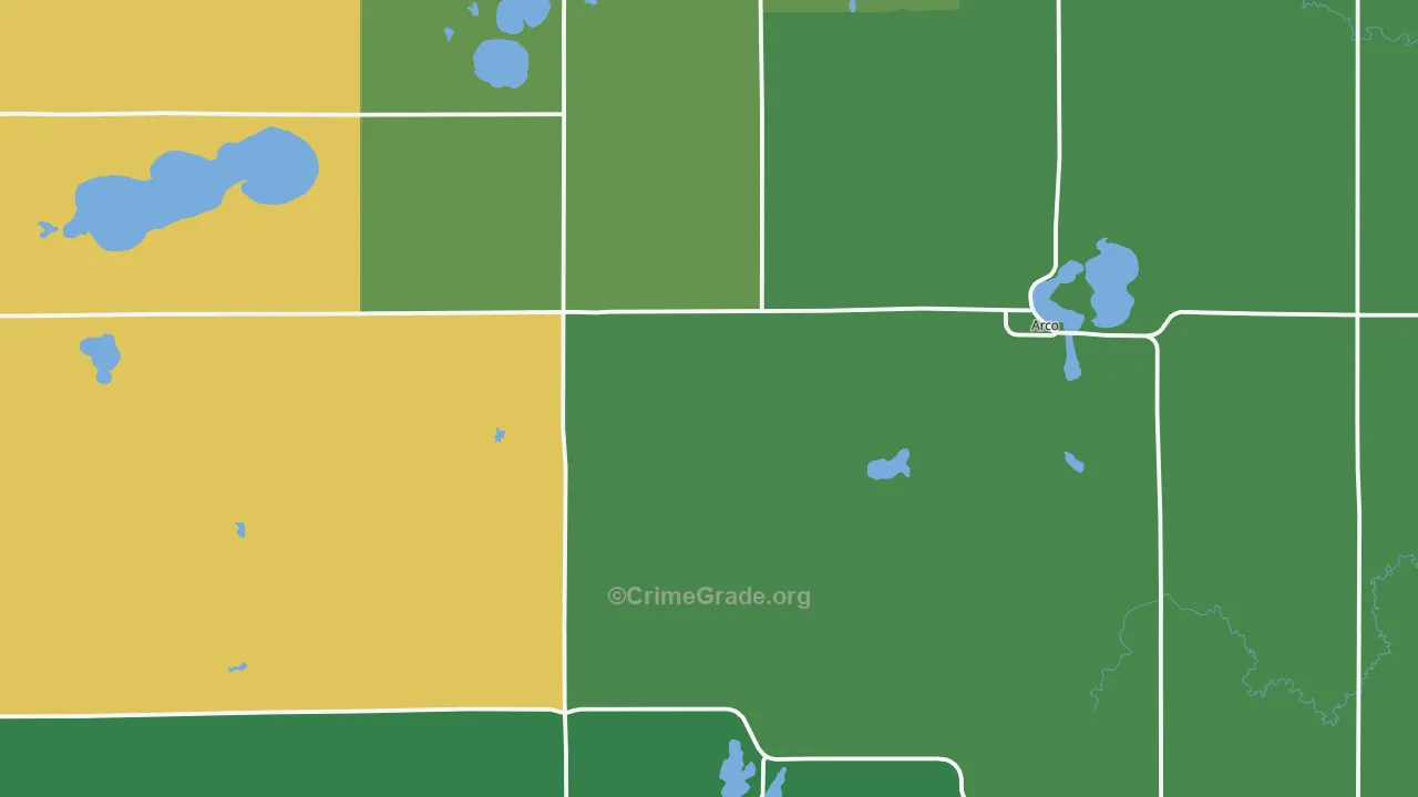 Lincoln County, MN Map of Theft Rates