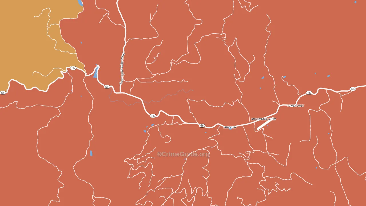 Lincoln, OR Map of Theft Rates