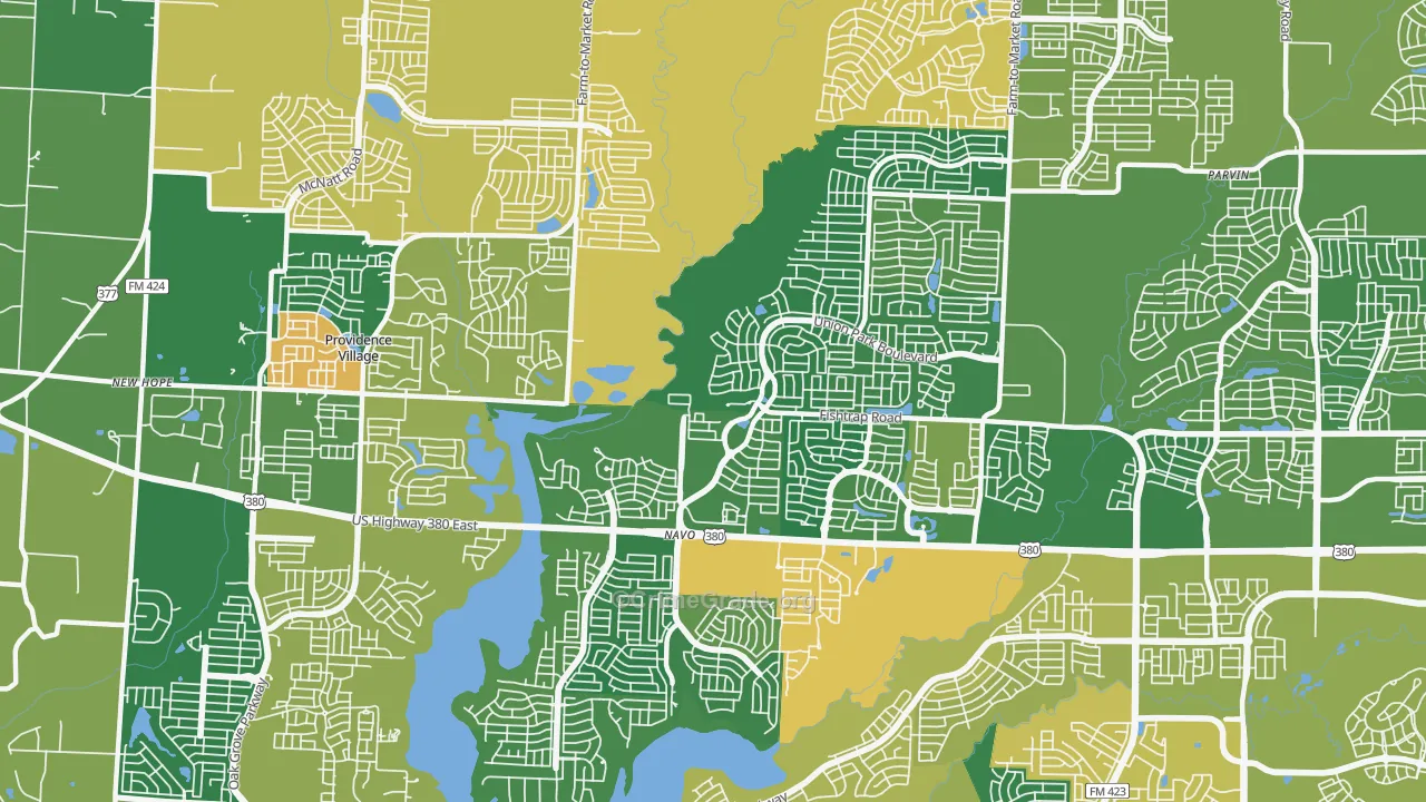 Lincoln Park, TX Map of Theft Rates