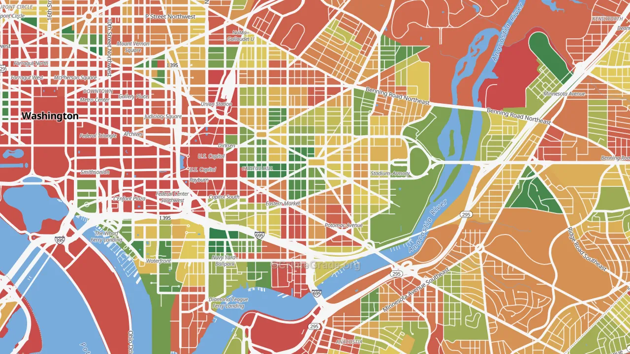 Lincoln Park, Washington, DC Map of Theft Rates