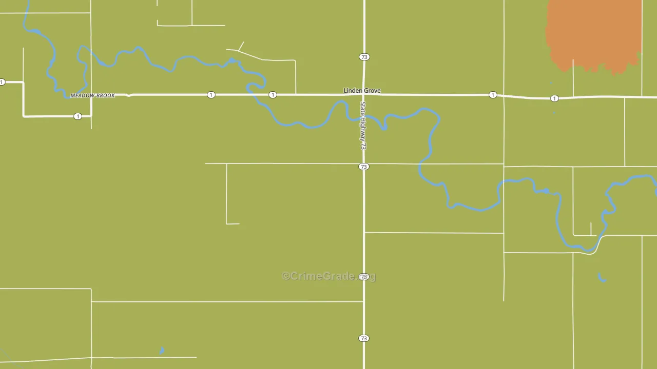 Linden Grove, MN Map of Theft Rates