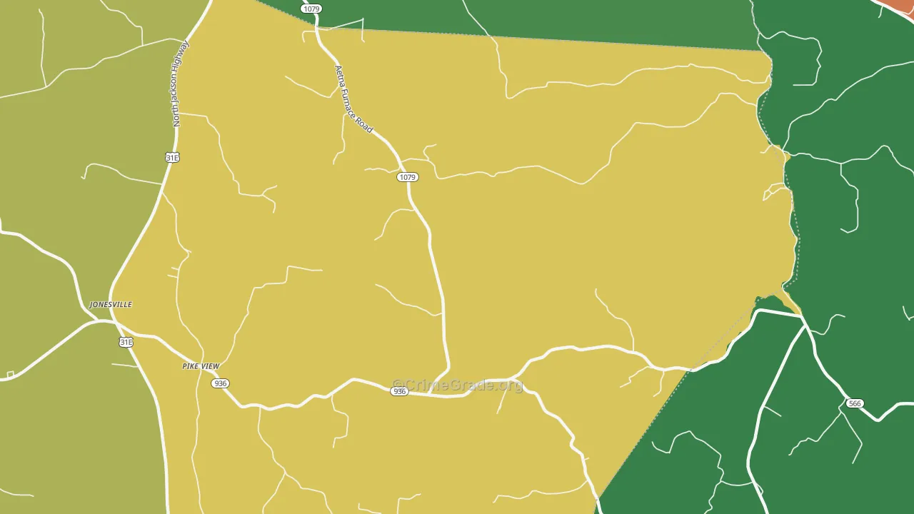 Linwood, KY Map of Theft Rates