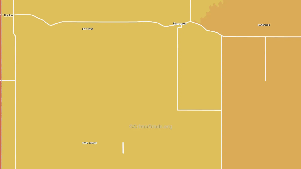 Lipscomb County, TX Map of Theft Rates