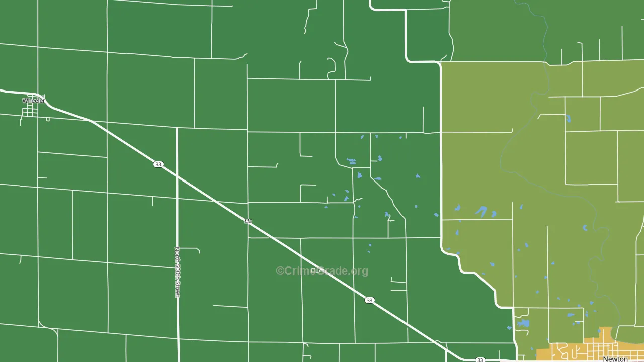 Lis, IL Map of Theft Rates