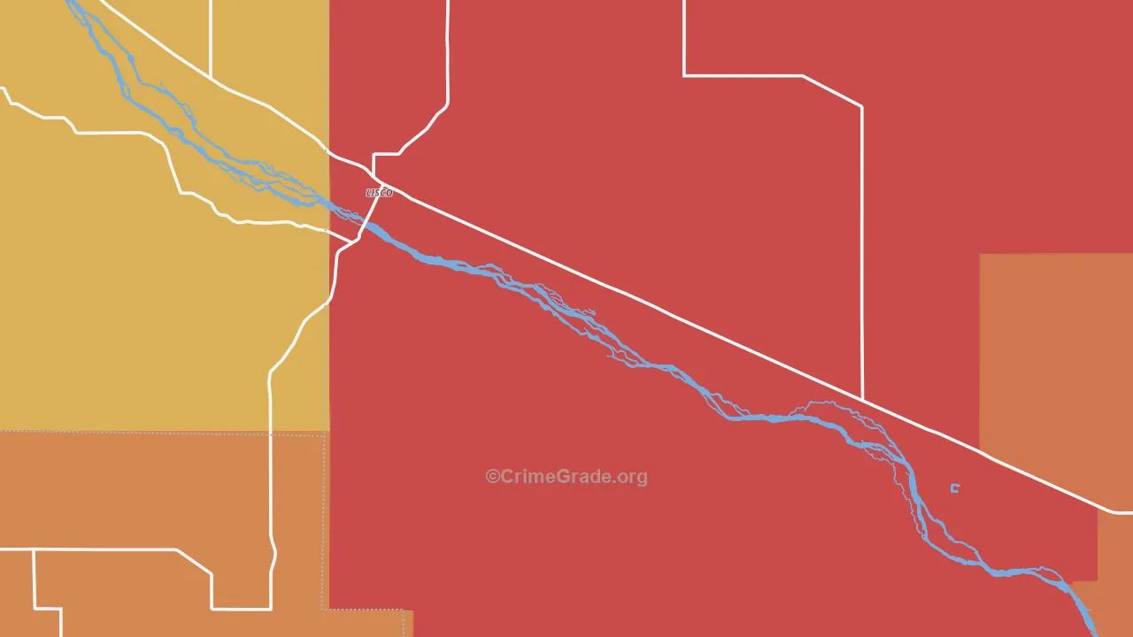 Lisco, NE Map of Theft Rates